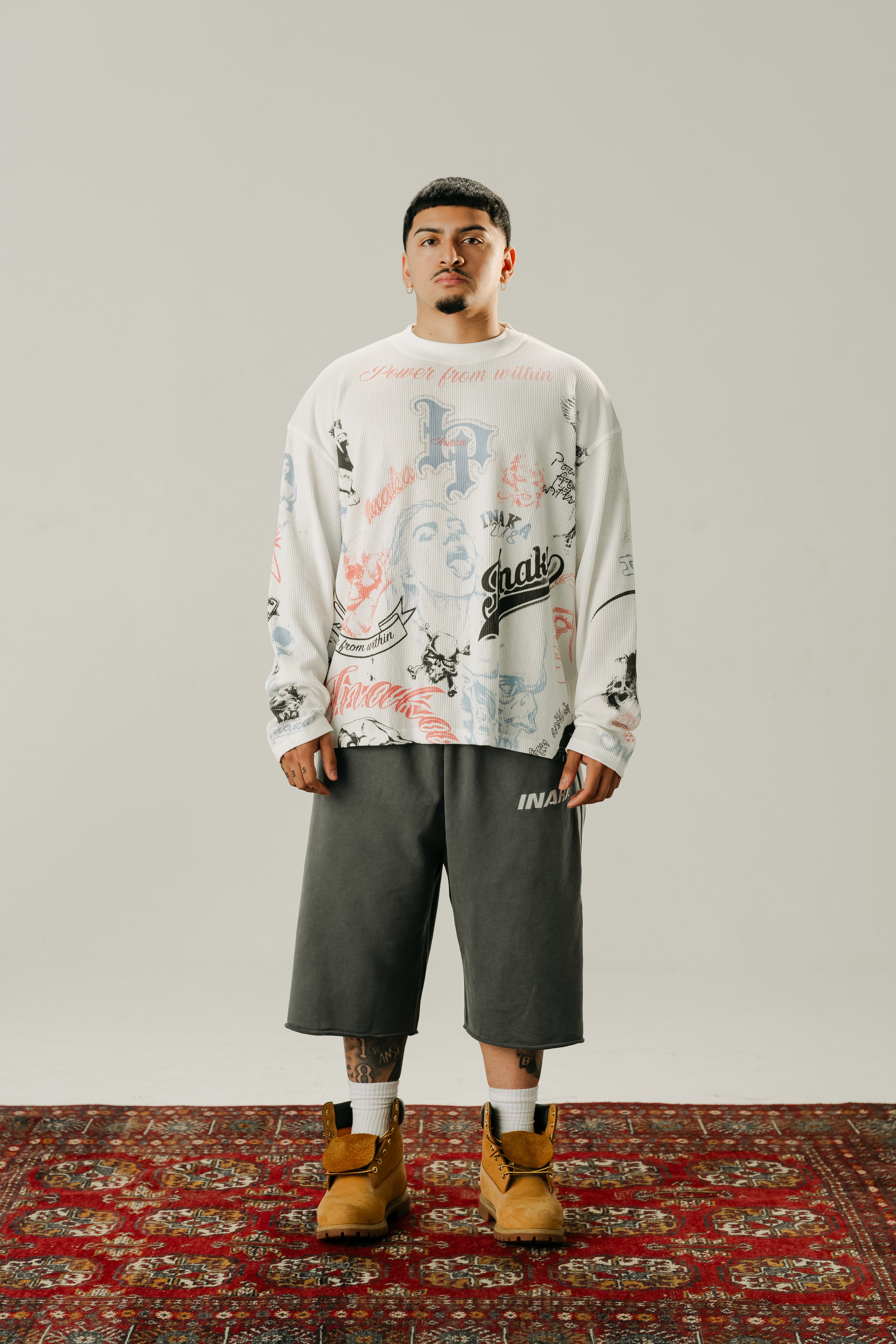 BAGGY SWEAT JORTS - GRAY – Inaka Power