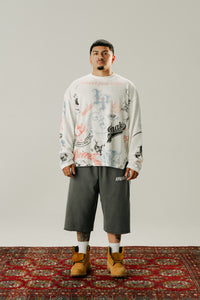 BAGGY SWEAT JORTS - GRAY