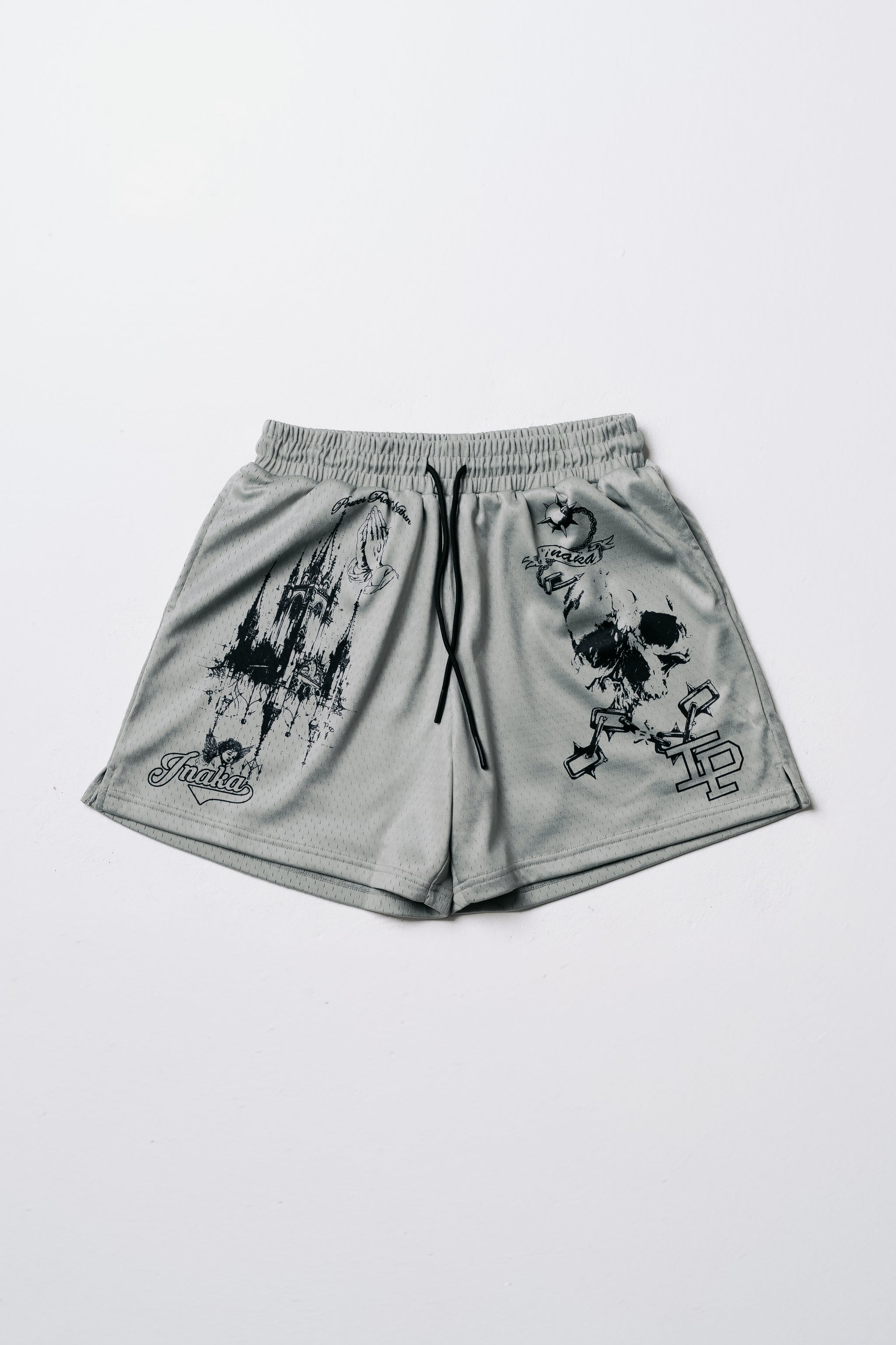 GHOST SKULL MESH SHORTS