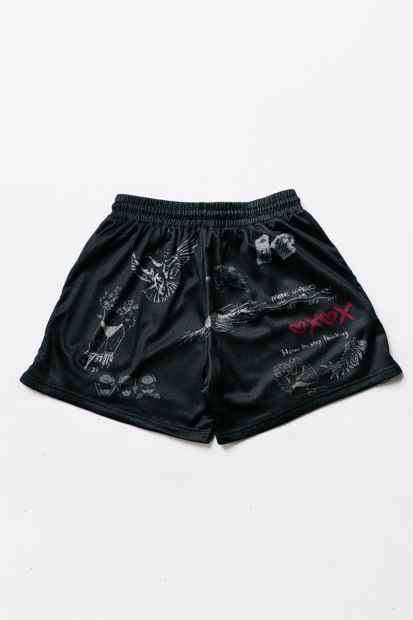 LOVE HEART MESH SHORTS