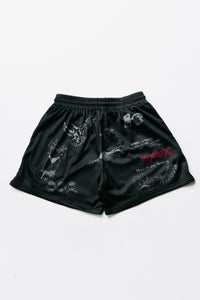 LOVE HEART MESH SHORTS