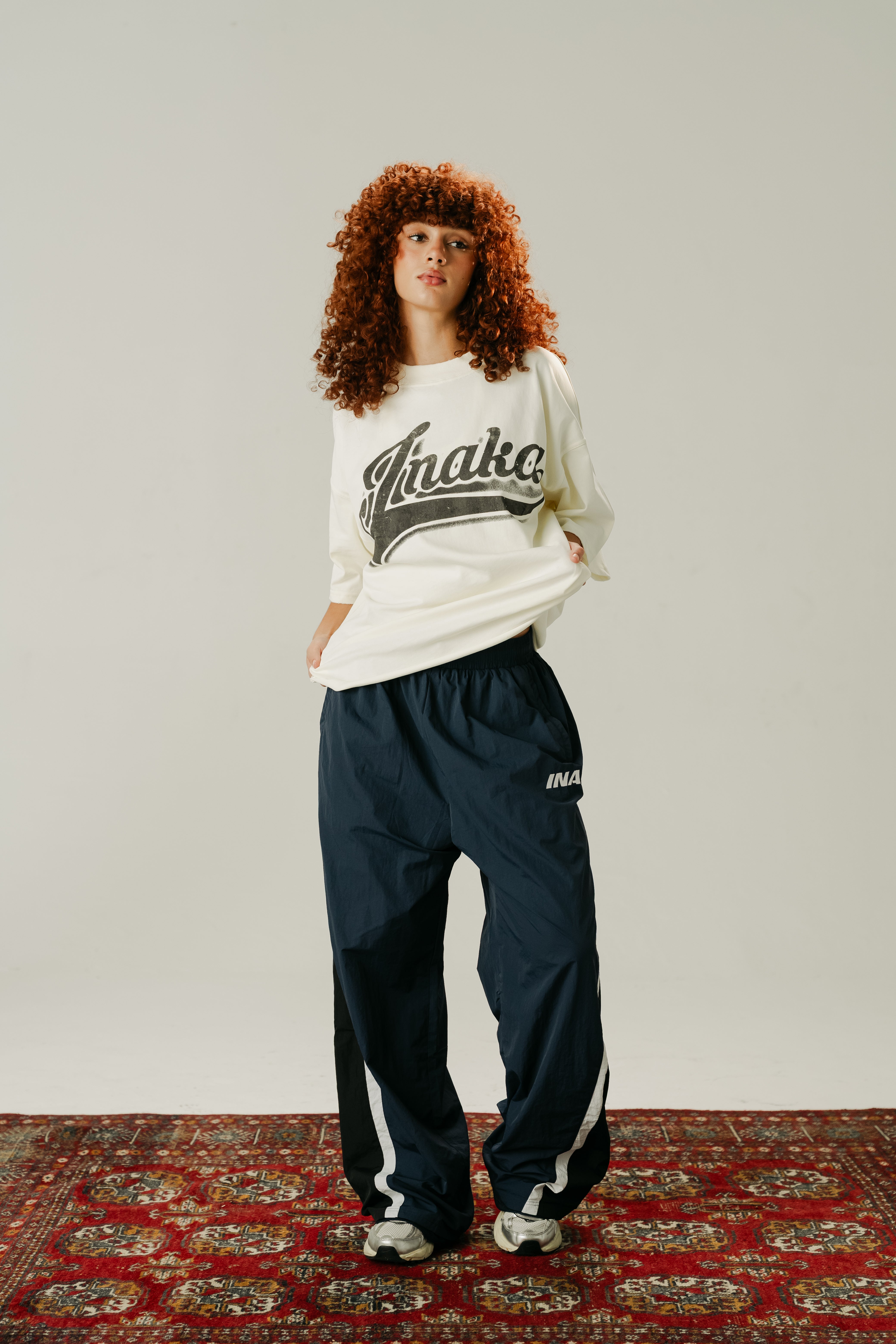BAGGY TRACKPANTS - NAVY : BLACK – Inaka Power