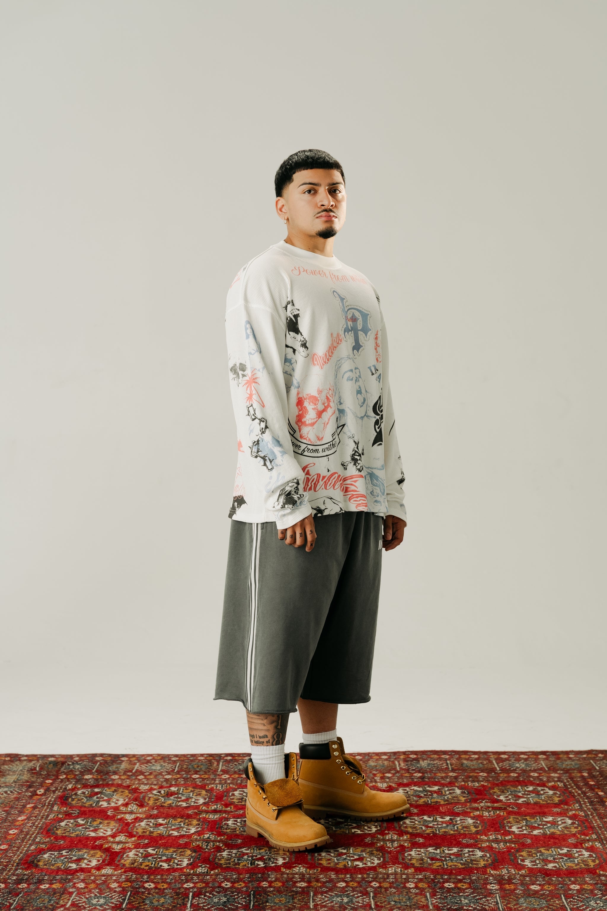 BAGGY SWEAT JORTS - GRAY