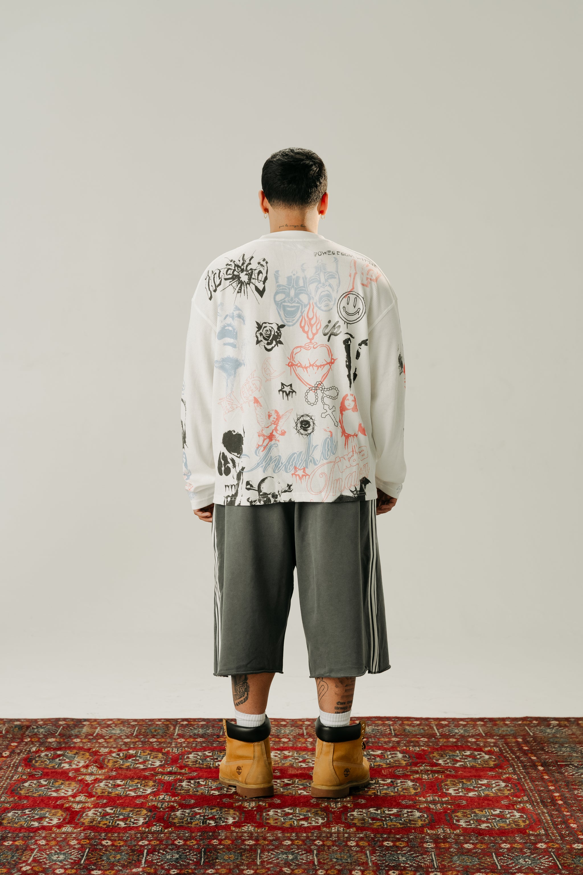 BAGGY SWEAT JORTS - GRAY