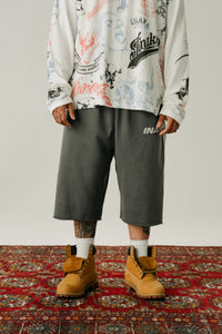 BAGGY SWEAT JORTS - GRAY