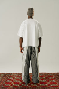BAGGY TRACKPANTS - GRAY : WHITE