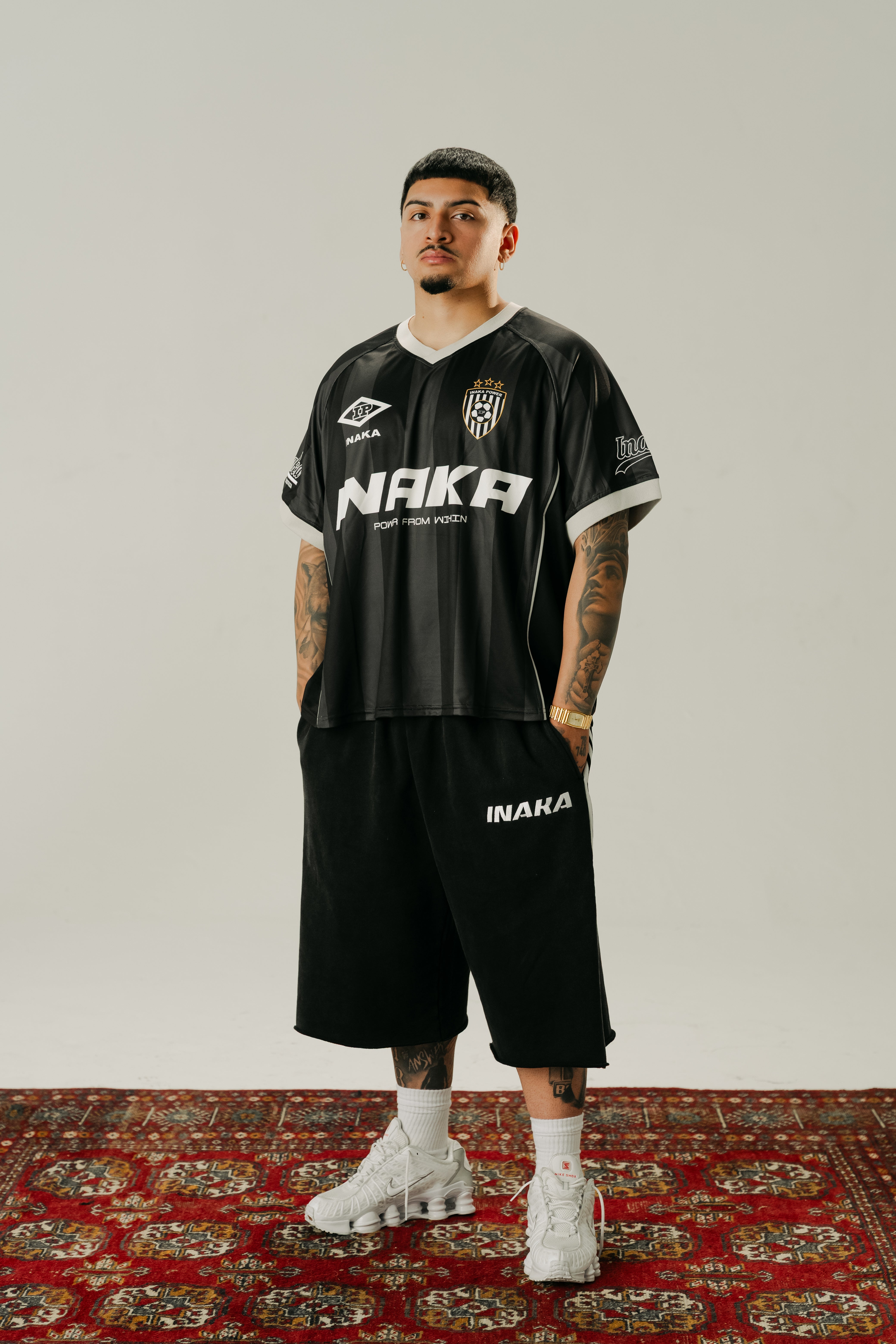 00s slacks shorts 11747391 ポーガーズ gwdh BAGGY SWEAT JORTS - BLACK – Inaka Power
