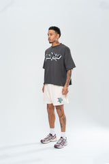 CLASSIC MESH SHORTS - CREAM/FOREST GREEN