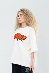 DIGITIZED CROPPED TEE - CREAM