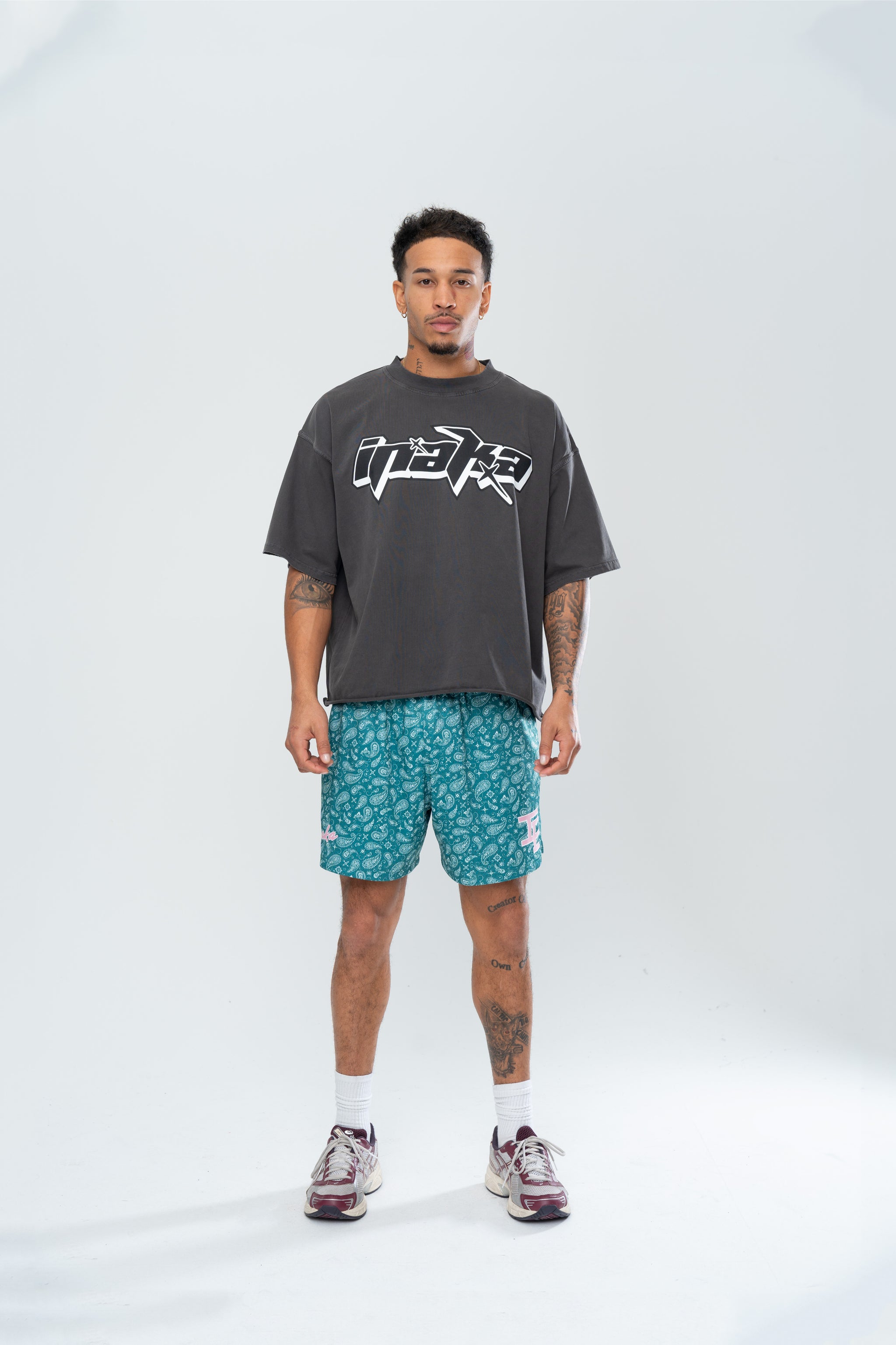 CLASSIC PAISLEY MESH SHORTS - GREEN