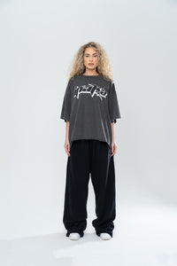 DIGITIZED CROPPED TEE - VINTAGE BLACK