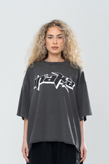 DIGITIZED CROPPED TEE - VINTAGE BLACK