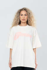 HYPERTEK REVERSE TEE - CREAM/PINK