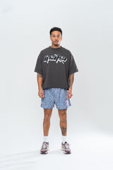 CLASSIC PAISLEY MESH SHORTS - GREY