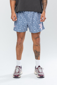 CLASSIC PAISLEY MESH SHORTS - GREY