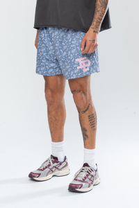 CLASSIC PAISLEY MESH SHORTS - GREY