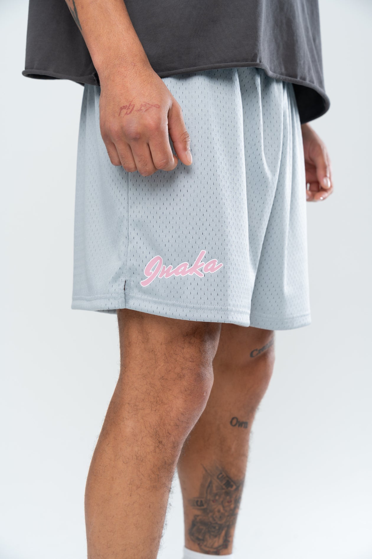 CLASSIC MESH SHORTS - ELECTRIC SILVER/PINK