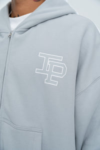 CLASSIC DOUBLE ZIP HOODIE - GREY