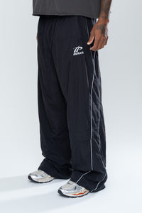 SPORTSWEAR BAGGY TRACK PANTS - BLACK