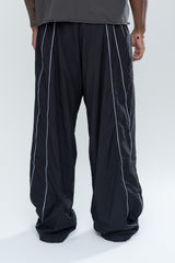 SPORTSWEAR BAGGY TRACK PANTS - BLACK