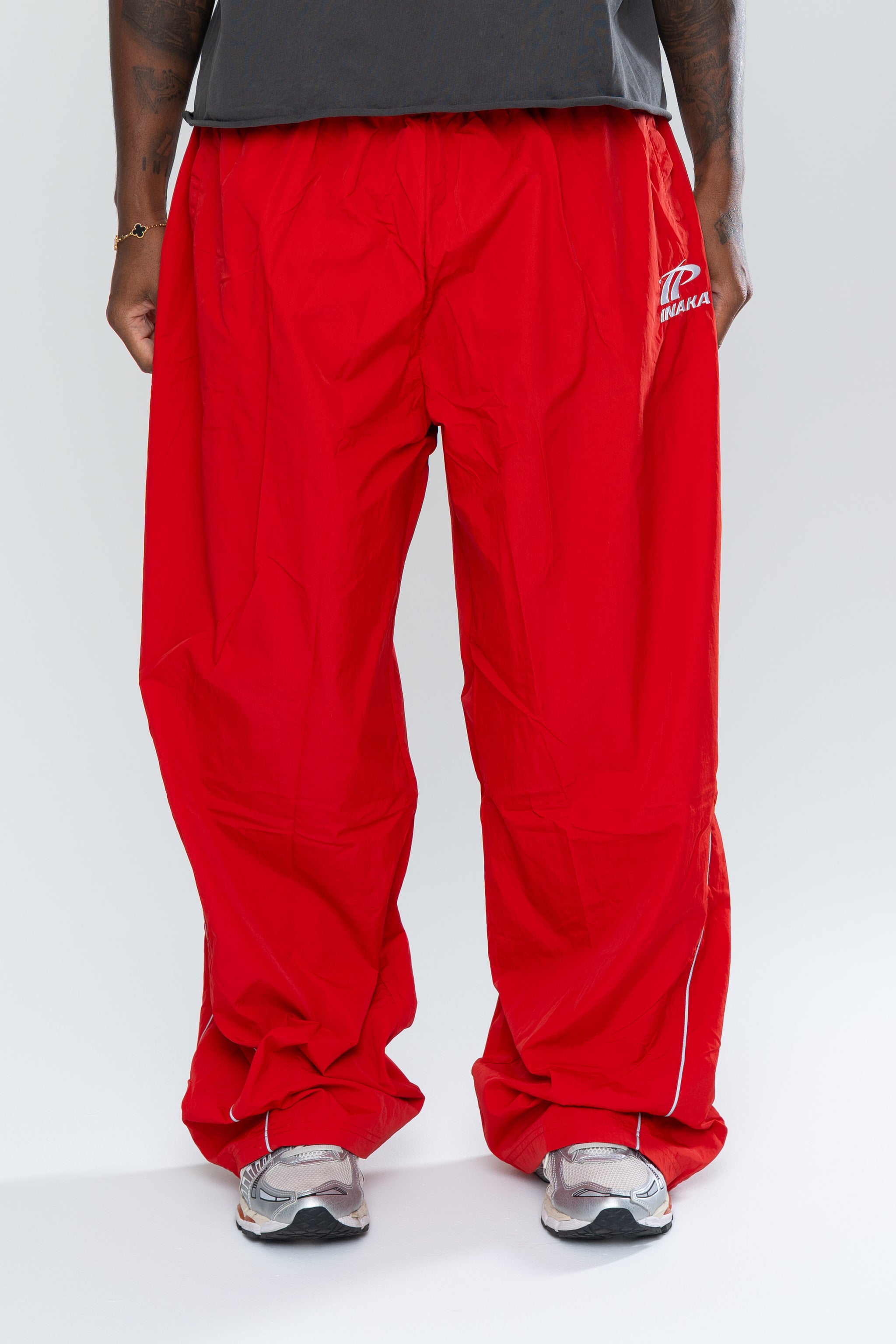 SPORTSWEAR BAGGY TRACK PANTS - RED