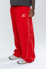 SPORTSWEAR BAGGY TRACK PANTS - RED