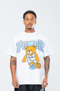 TARHEEL CROSSOVER TEDDY TEE - WHITE