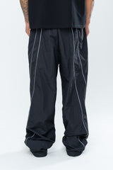 TUNDRA BAGGY TRACK PANTS - BLACK