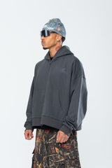 SUMMIT DOUBLE ZIP HOODIE - ASPHALT