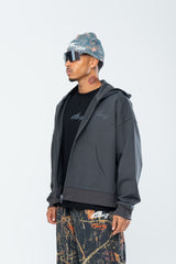 SUMMIT DOUBLE ZIP HOODIE - ASPHALT