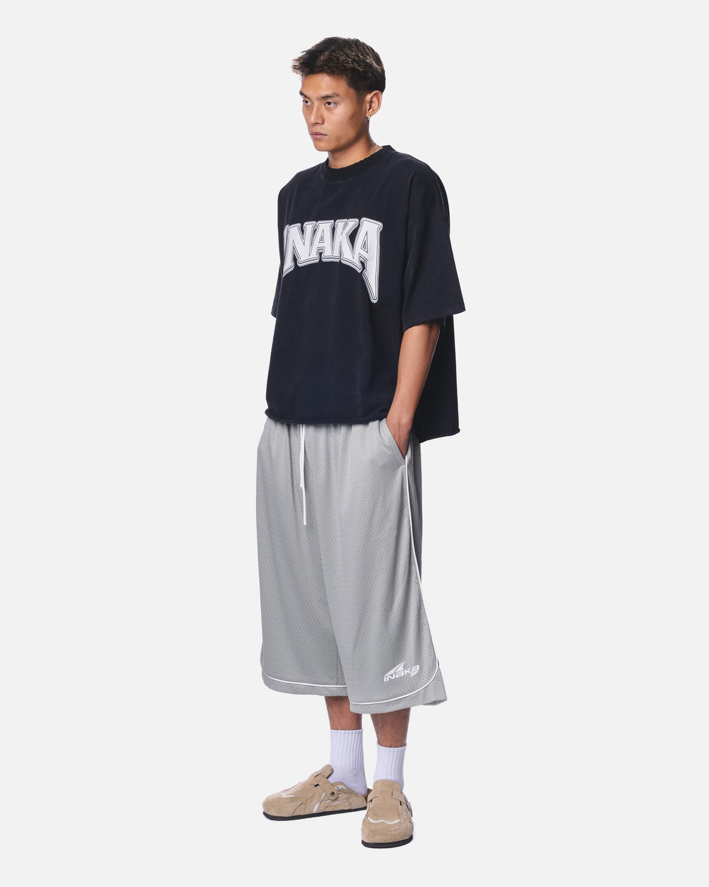 3/4 MESH SHORTS - STONE