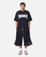 3/4 MESH SHORTS - BLACK