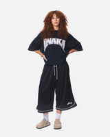 3/4 MESH SHORTS - BLACK