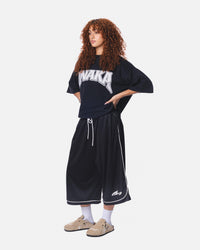 3/4 MESH SHORTS - BLACK