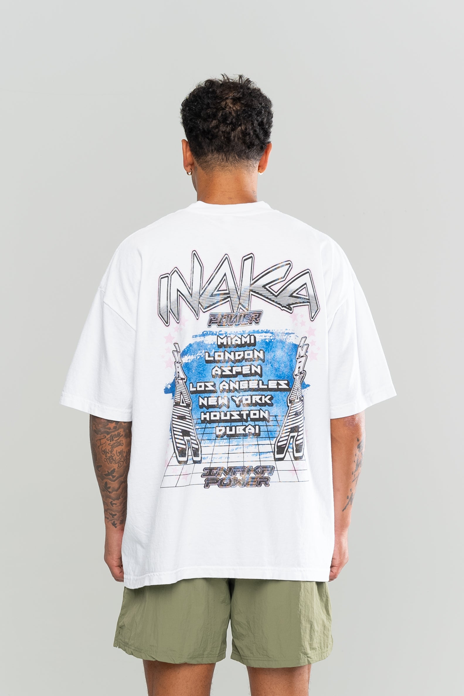 INAKA CYBER EAGLE TEE - WHITE