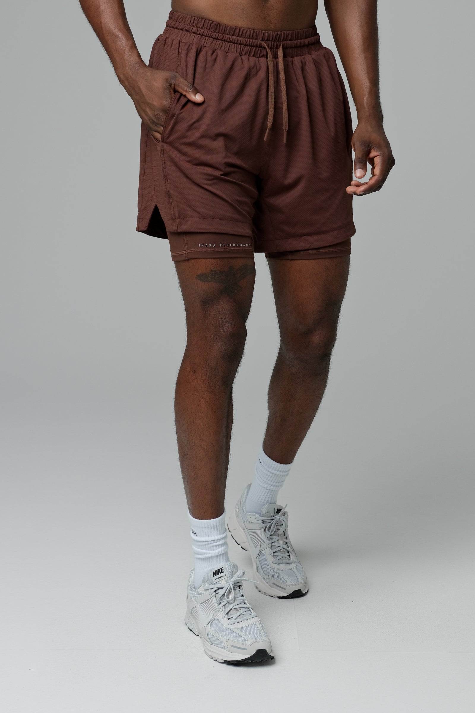 CORELITE SHORTS LINED - COFFEE