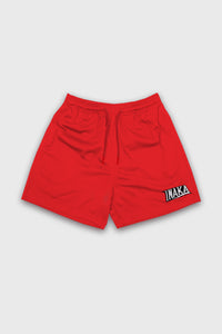 MEN'S GRAPHIC MESH SHORTS - CLASSIC BOLT RED
