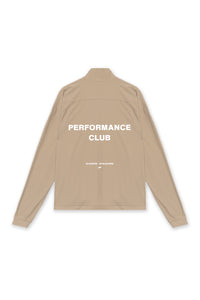 PERFORMANCE CLUB 1/4 ZIP JACKET - TAUPE