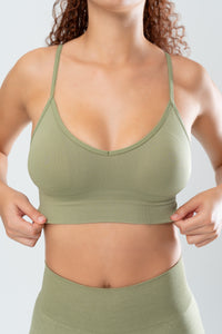 STELLA SEAMLESS BRA - OLIVE