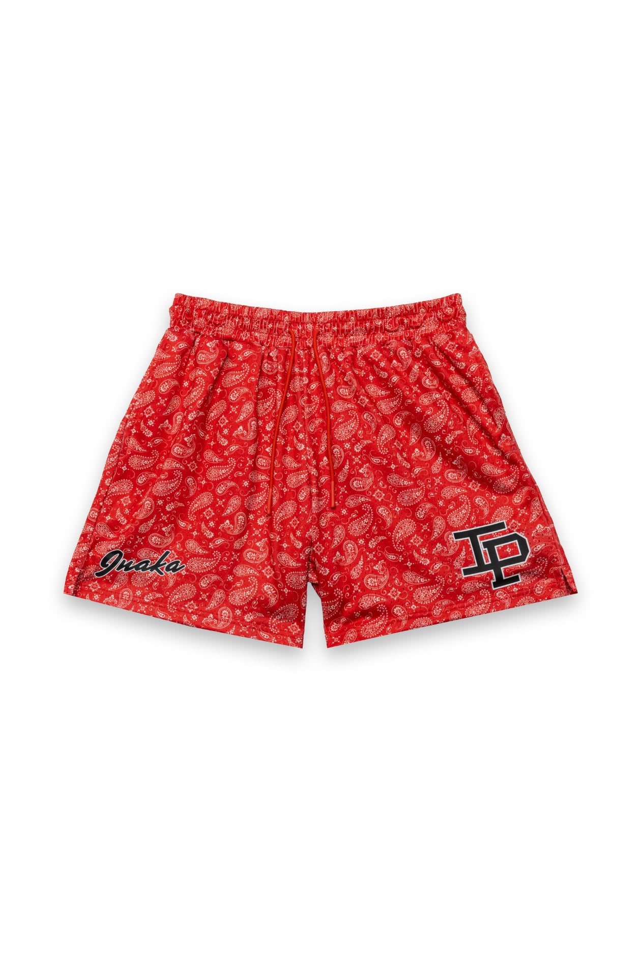 CLASSIC PAISLEY MESH SHORTS - RED