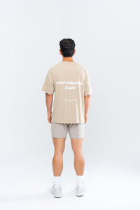 PERFORMANCE CLUB TEE - TAUPE