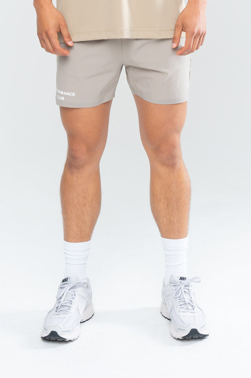 PERFORMANCE CLUB SHORTS - TAUPE