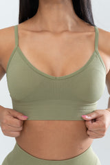 STELLA SEAMLESS BRA - OLIVE