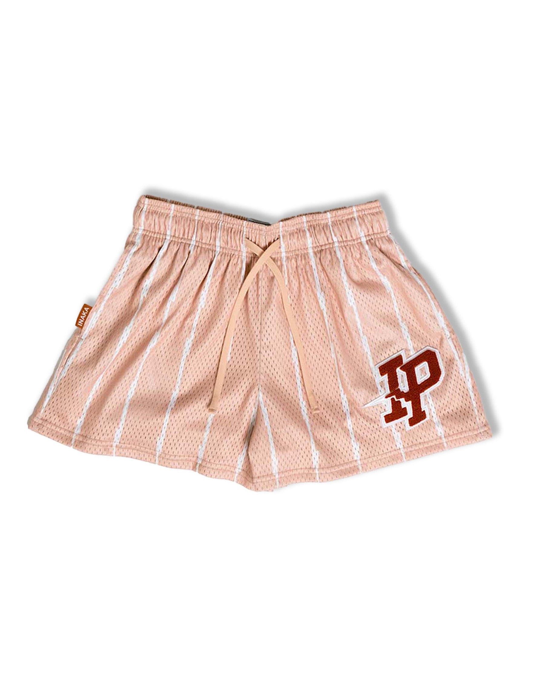 Women's Pinstripe Shorts - Peach Rosé