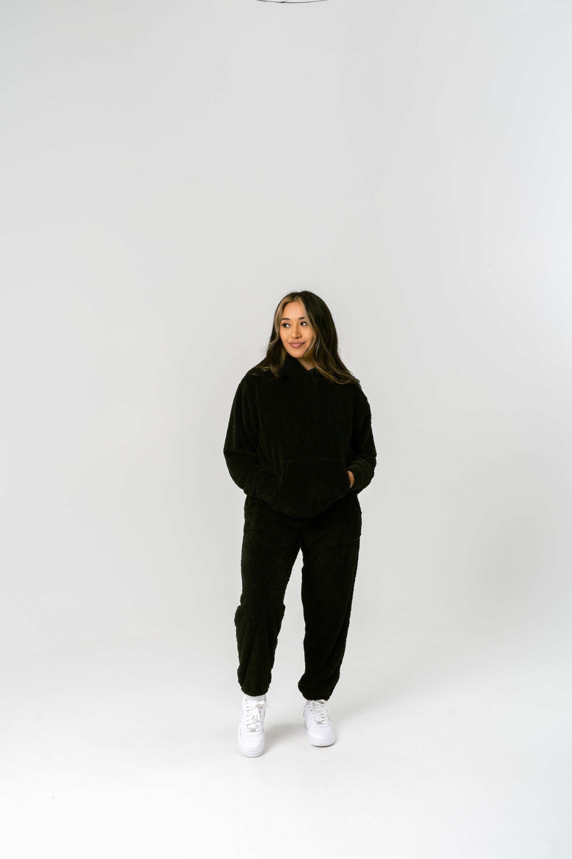 Teddy Fleece Pants - Black