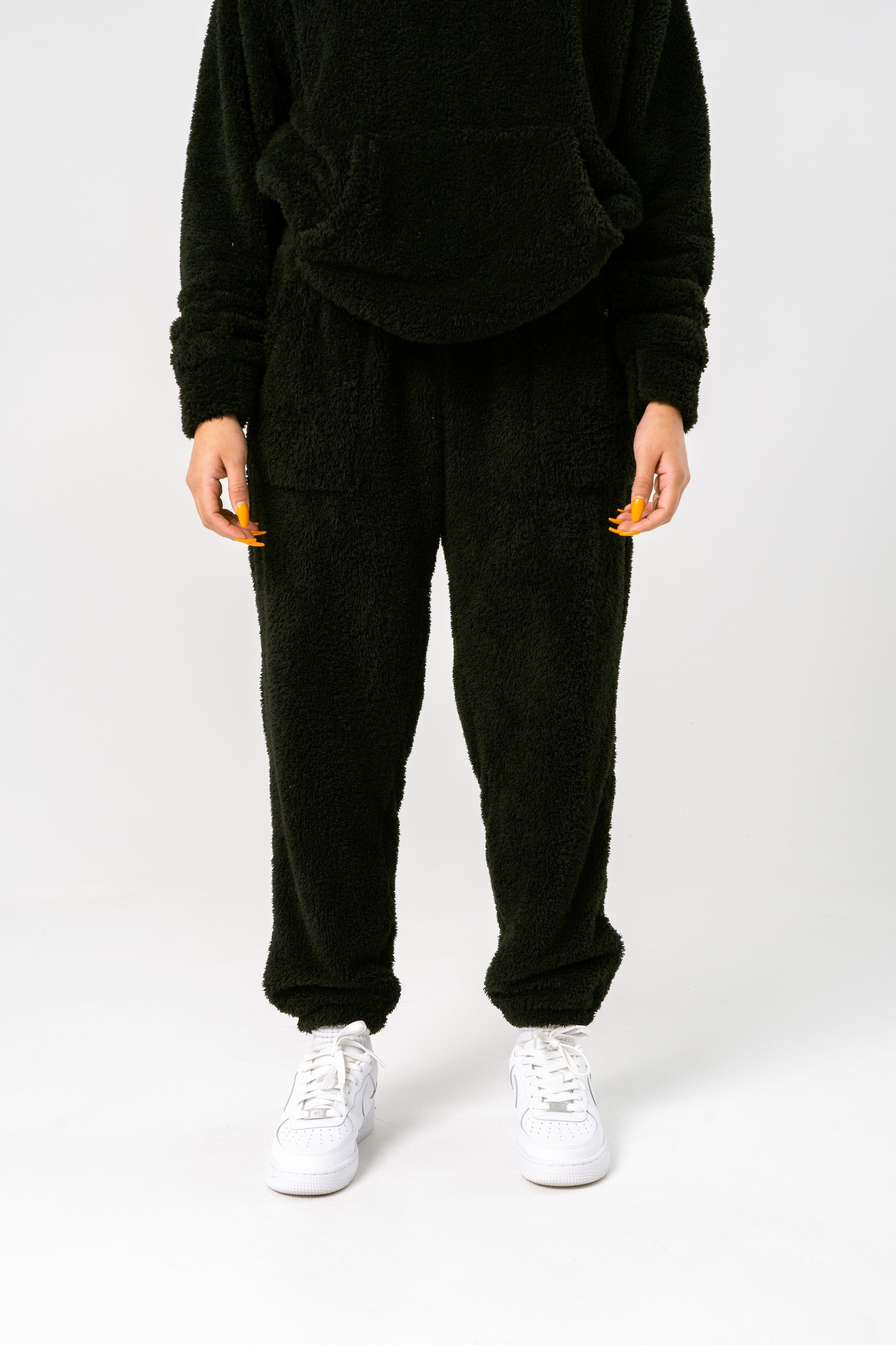 Teddy Fleece Pants - Black
