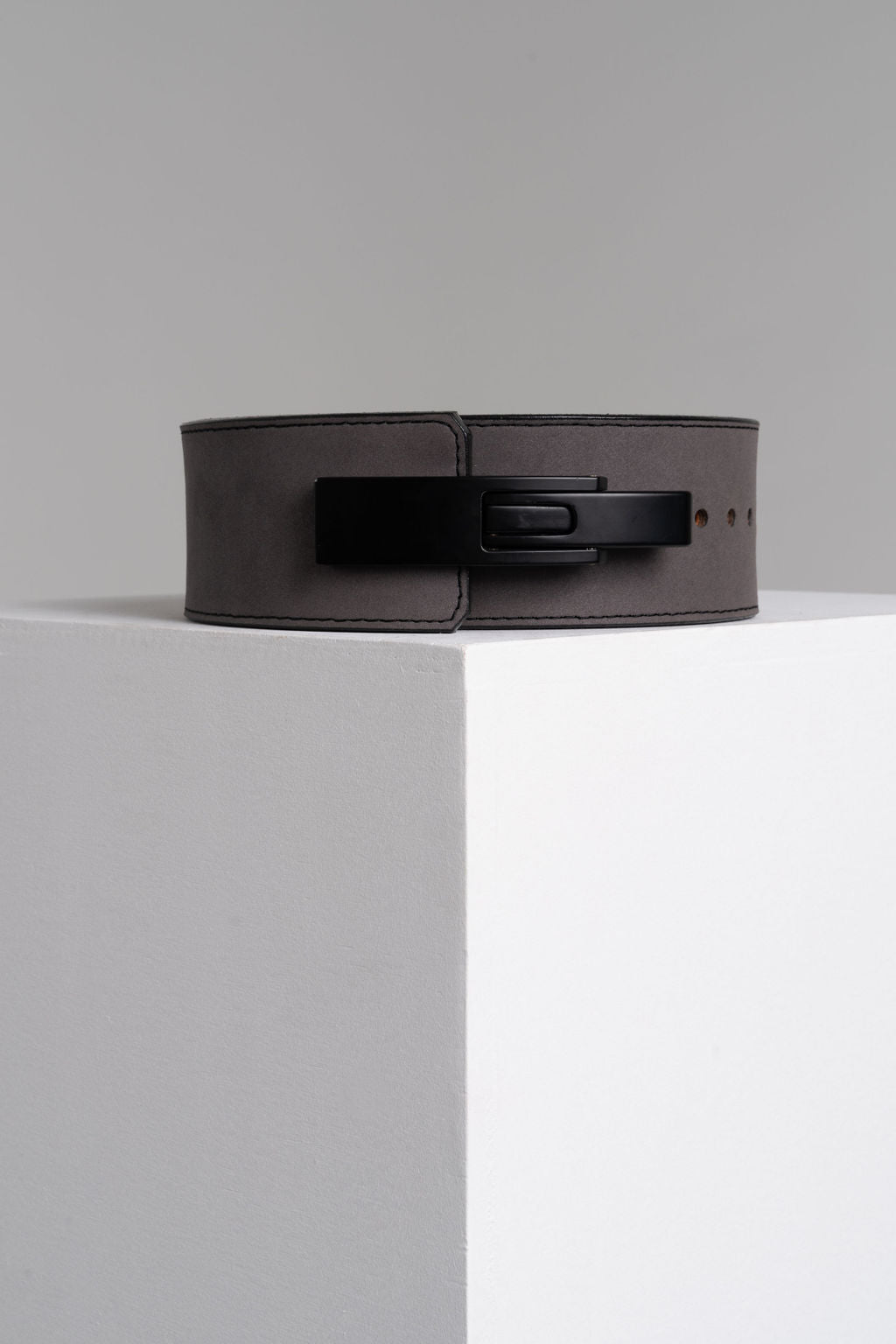 13mm Lever Suede Belt - Charcoal